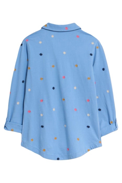 ANNIE EMBROIDERED JERSEY SHIRT BLUE MULTI 3