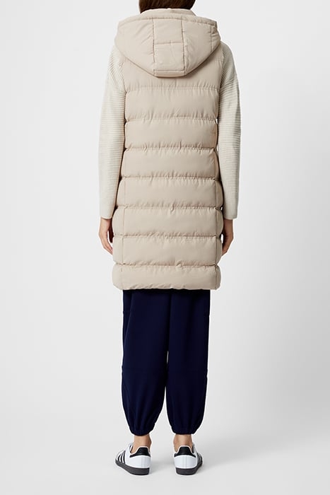 GILET ROW HOOD MID CAMEL 2