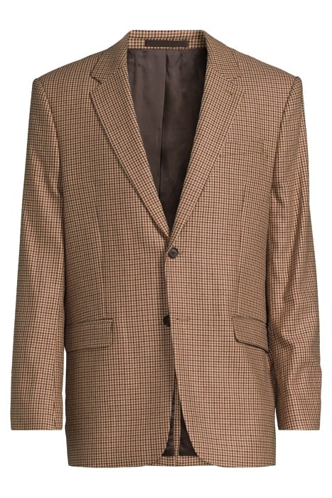 SINGLE BREASTED CHECK BLAZER SAND BEIGE 3
