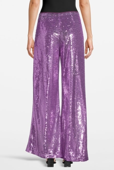 SEQUIN PALAZZO TROUSERS LILAC 2