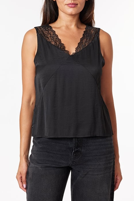 LACE TRIM TANK BLACK NIGHT 1