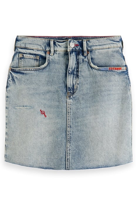 DENIM MINI SKIRT WITH PREMIUM WASH DANCE IT OUT 4