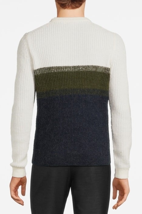 LS SWEATER CREAM/KHAKI 2