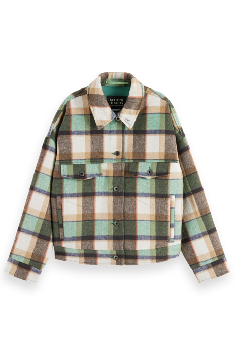 GREEN CHECK SHORT JACKET FROZEN MINT CHECK 4