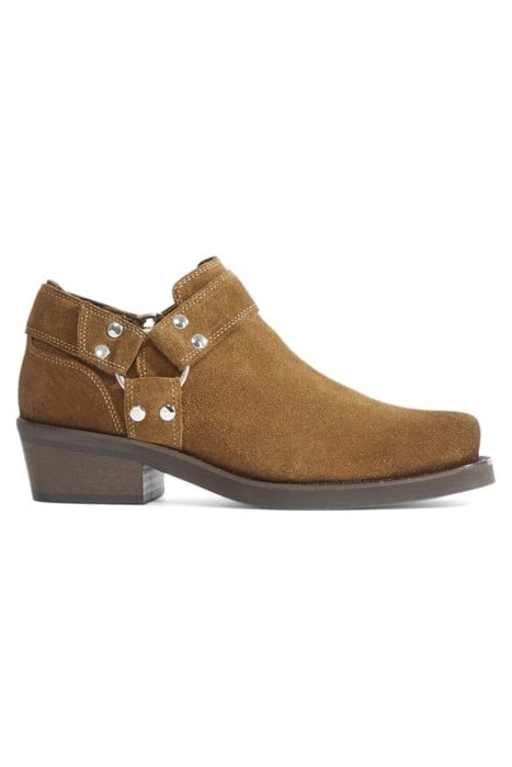BOTTINES BASSES EN DAIM AVEC BOUCLES BROWN 1