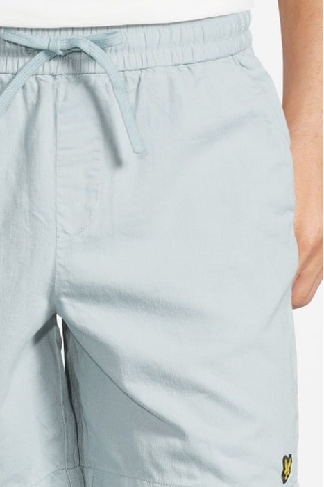 COTTON LINEN SHORTS SLATE BLUE 4
