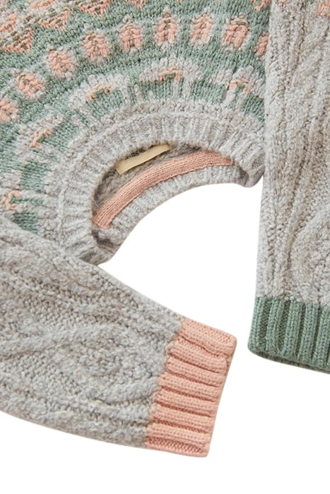 CABLE AND POM KNITTED DRE GREY 3