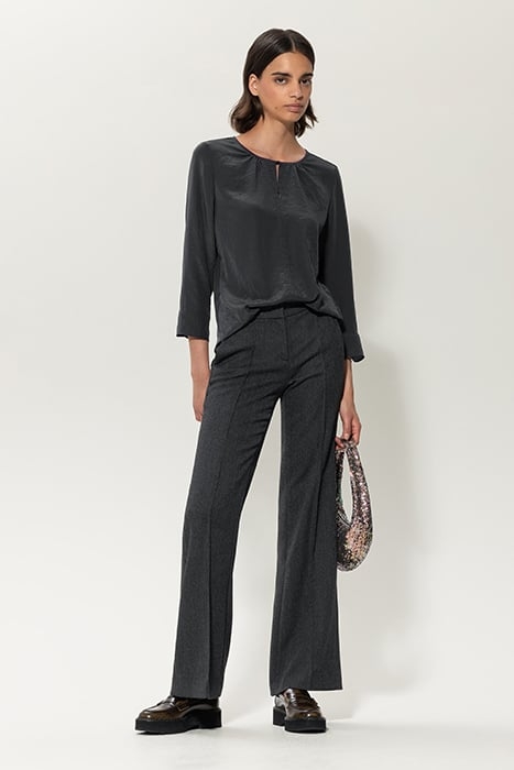 GABARDINE FLARE PANTS ANTHRACITE 4