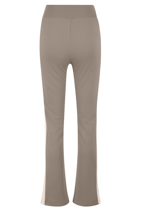 TISENS HIGH WAIST TRACK PANTS MOCHA MERINGUE-SILVER PEONY 5