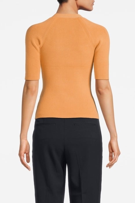 TINA-SQUARE KNITTED SWEATER ORANGE 2