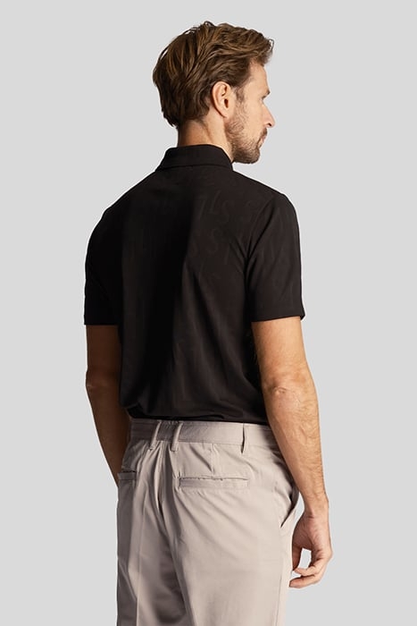 MONOGRAM JACQUARD POLO SHIRT JET BLACK 2