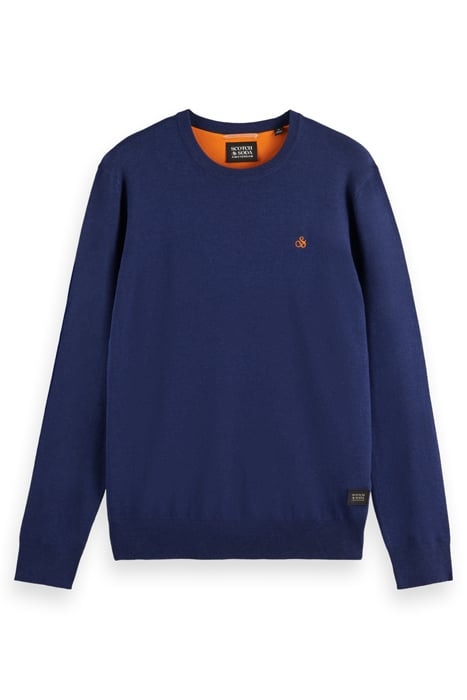 REGULAR FIT ESSENTIALS CREW IN ECO VERO DENIM BLUE 4