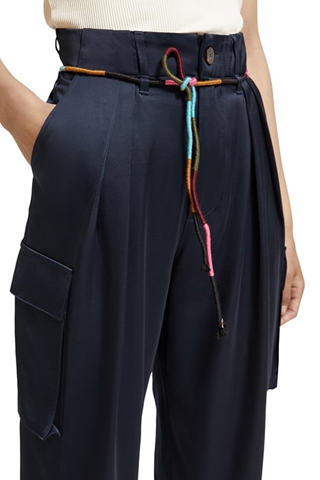 FAYE - HIGH RISE RELAXED TAPERED LEG PAPER BAG UTILITY PANT 7