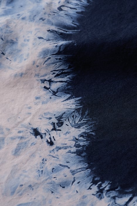 BLEACH PRINT SKIRT ICE DYE NAVY 8