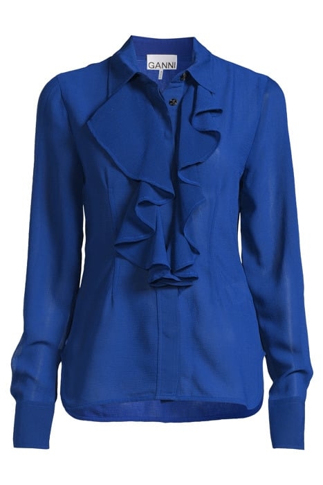 CHIFFON RUFFLE SHIRT SODALITE BLUE 3