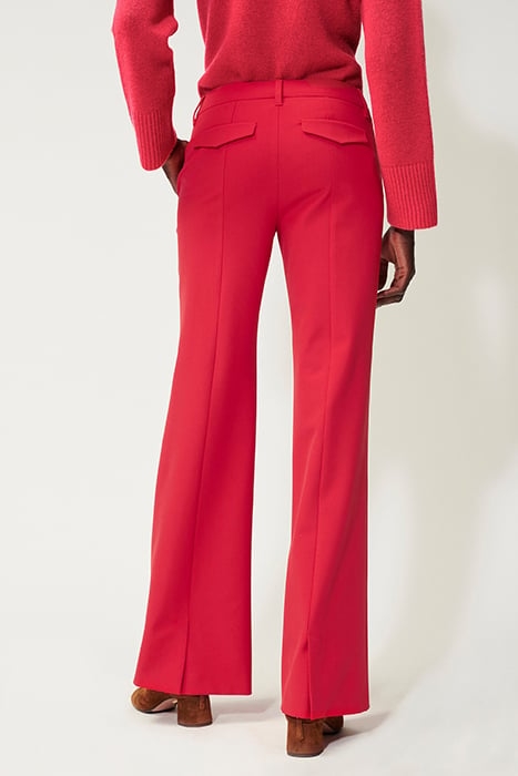 BOOTCUT PANTS WITH HEM SLIT DEEP RED 2
