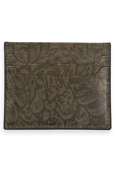 LEATHER CARDHOLDER FEATHER CAMO 2