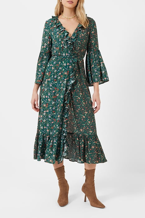 ANNIFRIDA DELPHINE WRAP DRESS GREEN 1
