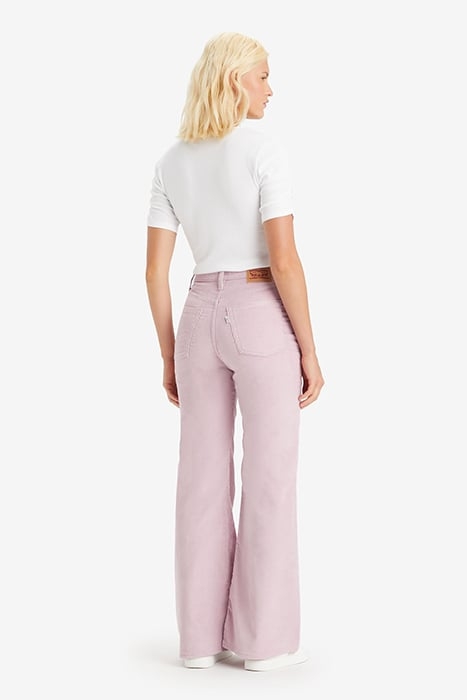 RIBCAGE WIDE-LEG & FLARED JEANS PANT PINK 2
