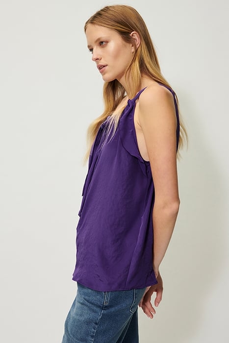 FLOWING BLOUSE TOP DEEP PURPLE 4