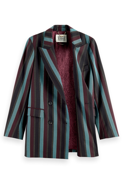 STRIPED DOUBLE BREASTED BLAZER HERITAGE LUREX STRIPE 6
