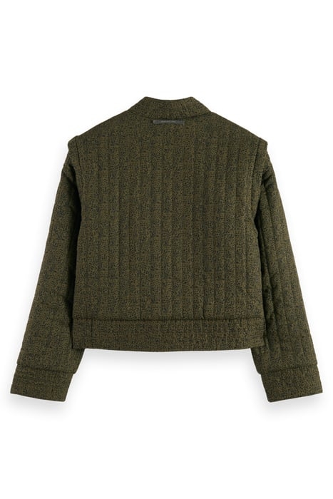 QUILTED REVERSIBLE JACKET LEOPARD SPOT GREEN 5