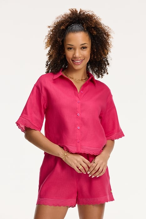 LADIES EMILY BLOUSE PARROT PINK 1