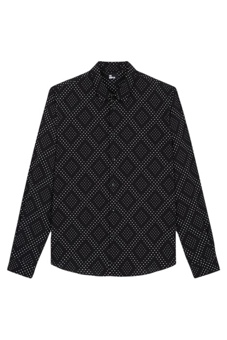 CHEMISE SLIM D BLACK WHITE 1