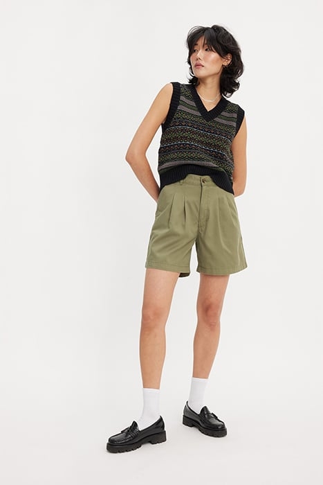 PLEATED SHORT GREEN 1