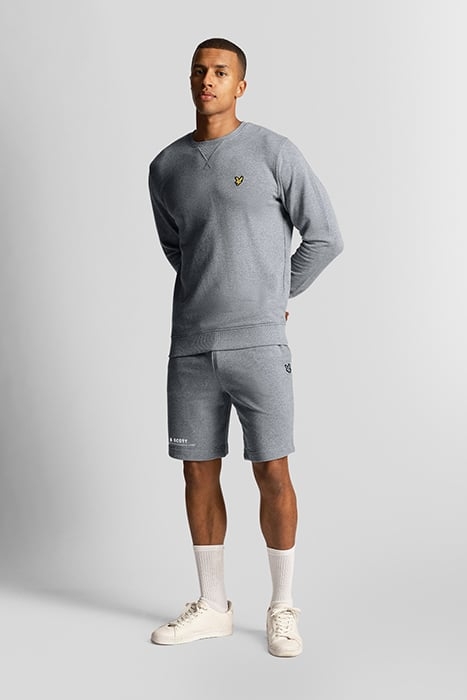 CO-ORDINATE PRINT SWEAT SHORT MID GREY MARL 4