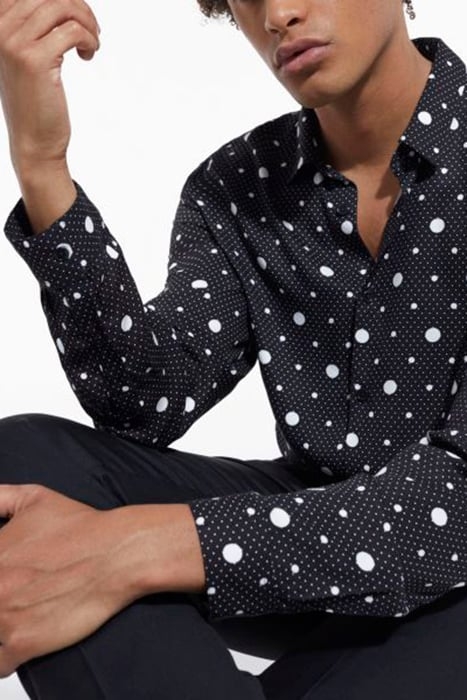 CHEMISE MANCHE LONGUE HOMME POLKA DOTS BLACK-ECRU 3