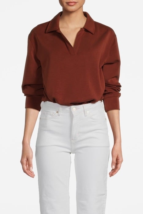 JOHNNY COLLAR SLIT HEM POPOVER ARABIAN SPICE 1