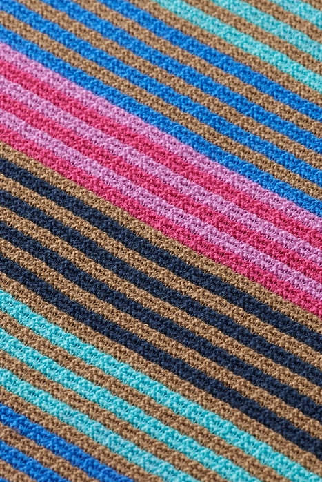 STRUCTURE KNITTED POLO STEEL TOPAZ BLUE STRIPE 7