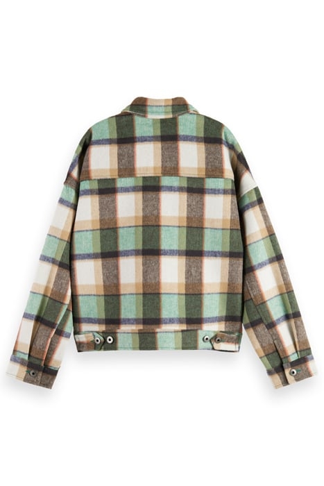 GREEN CHECK SHORT JACKET FROZEN MINT CHECK 5