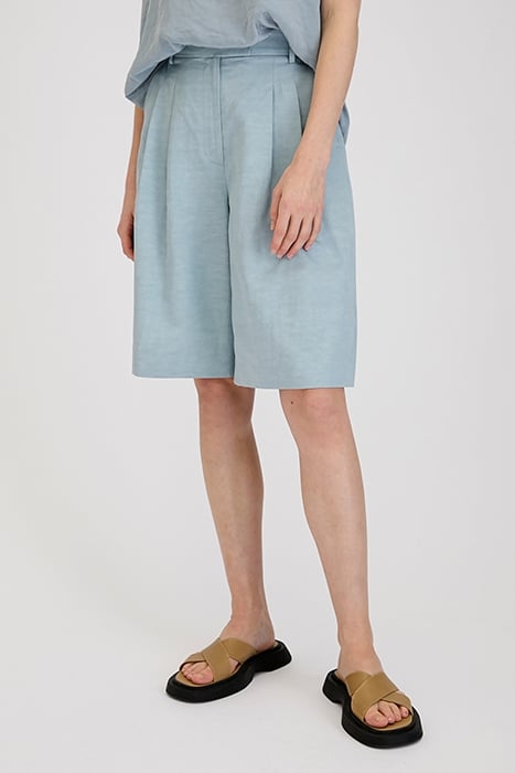 LINEN LYOCELL SHORTS BLUE HAZE 1