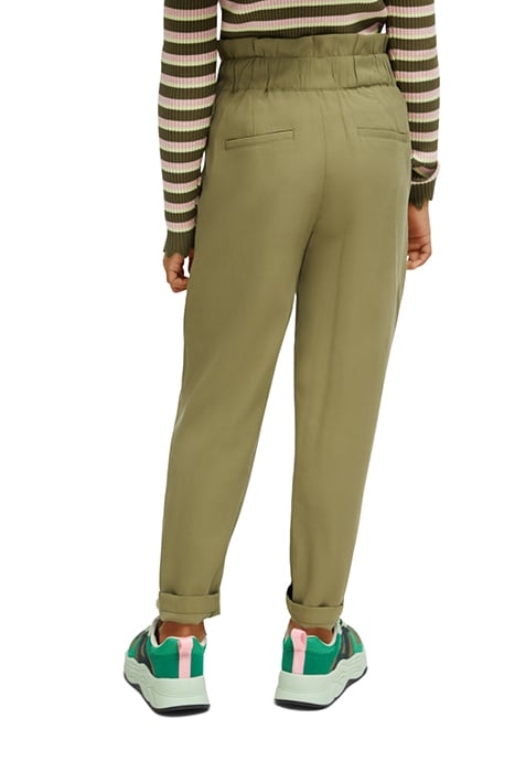 GIRLS HIGH-RISE PAPER BAG PANTS MILITARY 2