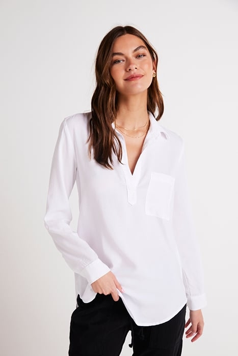 LONG SLEEVE PULLOVER TUNIC WHITE 1