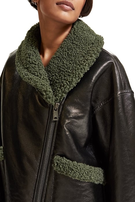 FAUX SHEARLING JACKET EVENING BLACK 7