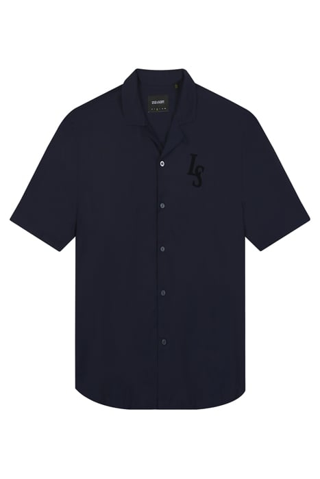 PINSTRIPE REVERE COLLAR SHIRT DARK NAVY 4