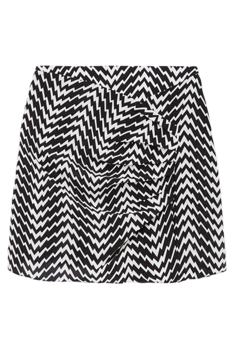 JUPE COURTE PRINT ZIG ZAG BLACK WHITE 1
