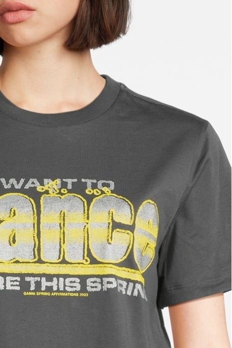 BASIC JERSEY DANCE RELAXED T-SHIRT VOLCANIC ASH 4