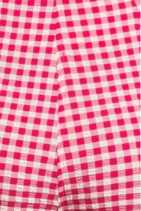 STRETCH SEERSUCKER CROPPED PANTS LOVE POTION 5