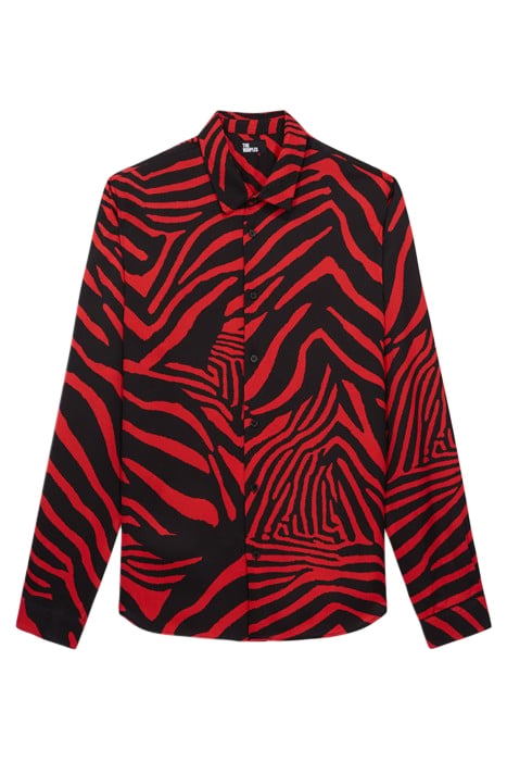 CHEMISE PYJAMA PRINT ZEBRA BLACK - RED 1
