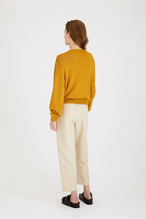 RELAXED COTTON SWEATER TUMERIC 3