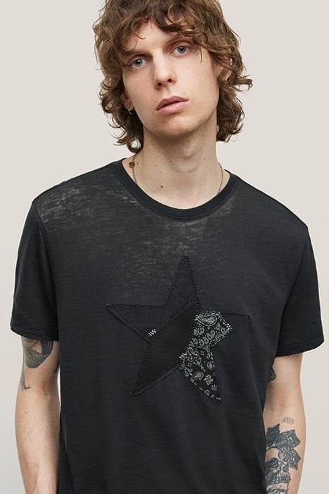 SS CREW TEE - TORN STAR BLACK 3