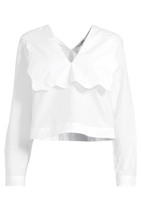 COTTON POPLIN RHYTHM COLLAR BLOUSE BRIGHT WHITE 3