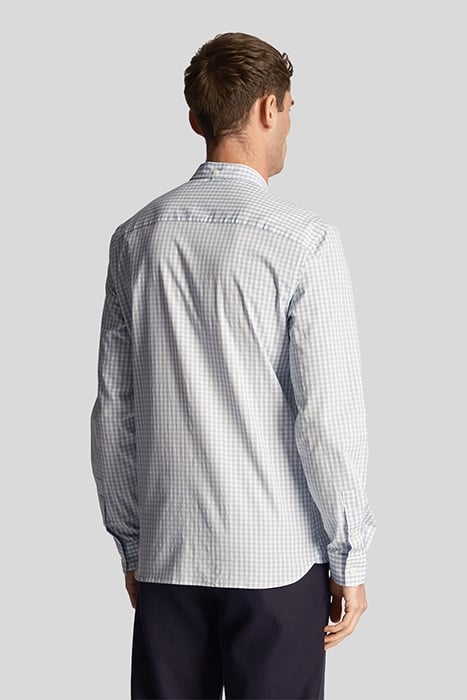 LS SLIM FIT GINGHAM SHIRT LIGHT BLUE/ WHITE 2