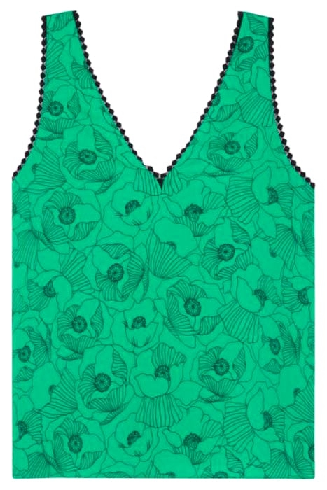 TOP SANS MANCHES DETAILS DENTELLES GREEN 4
