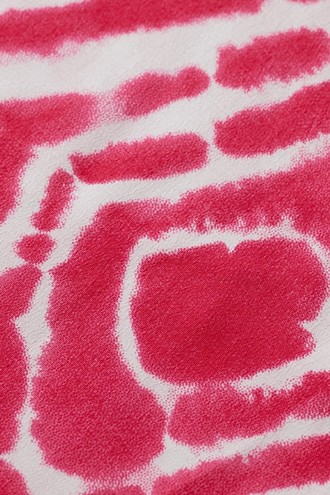 MIDI DRESS WITH HIGH LOW HEM DISCO TIE DYE POP PINK 7