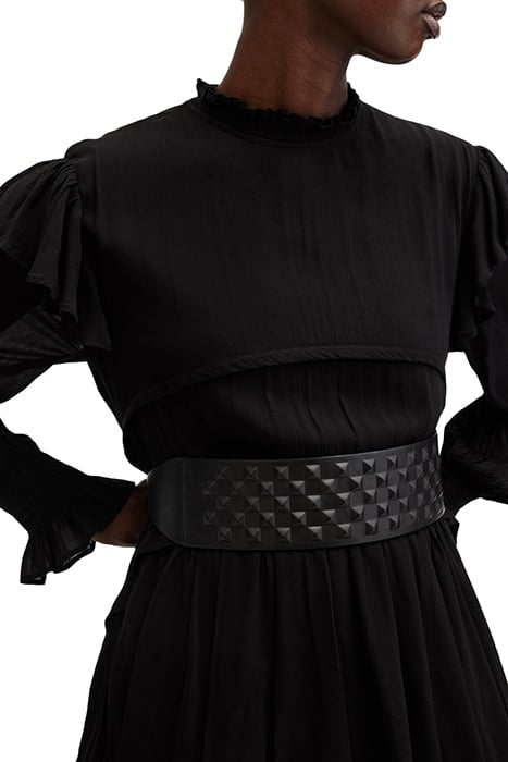 STEVIE STUDWAIST BLT BLACK/ANTQ NICKEL 2